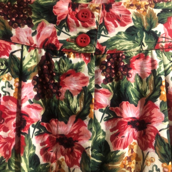 Herman Geist Floral MIDI Full Skirt Pleated - Picture 3 of 8